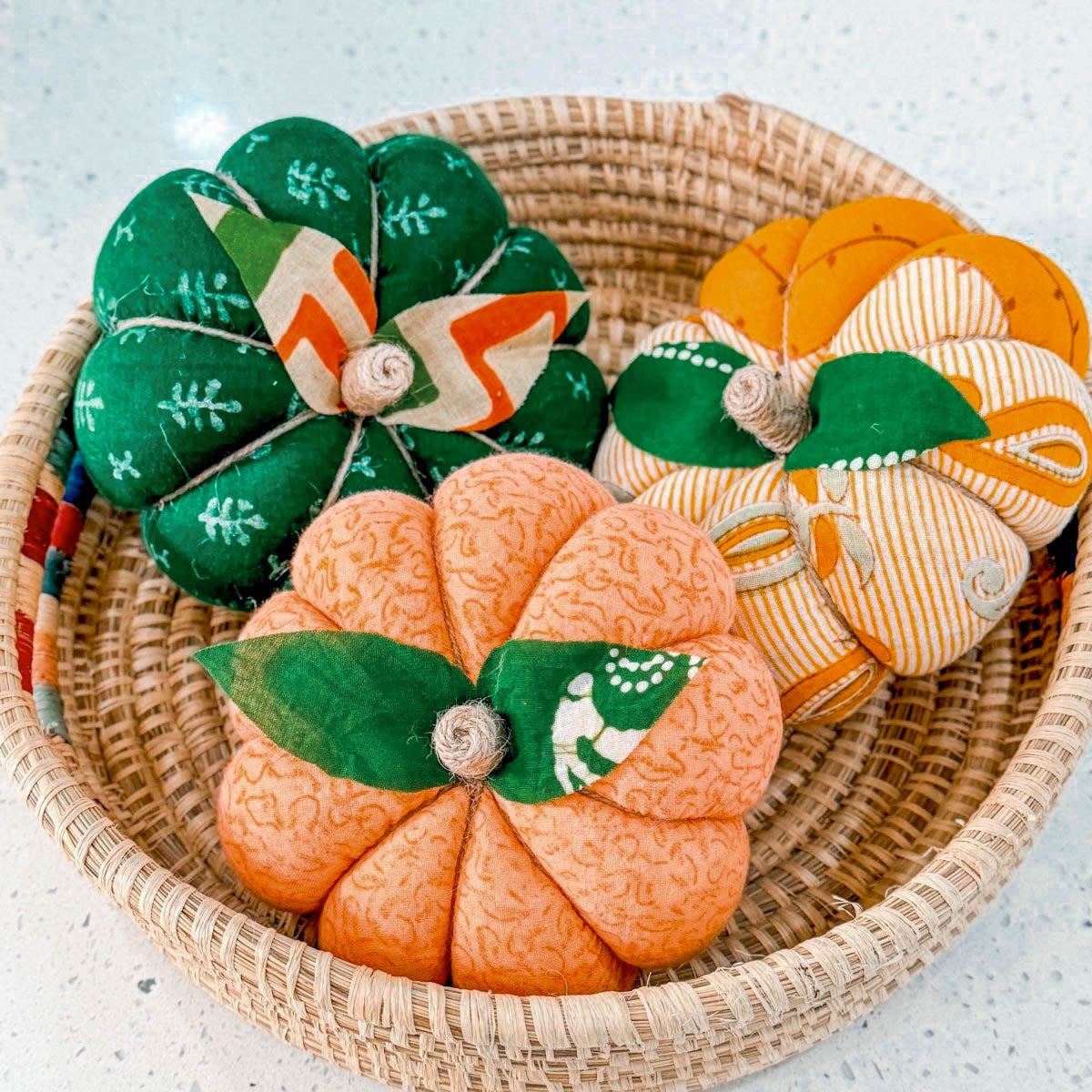 Saree Pumpkin Set | 3 Large - Asha Project Kantha-Saree-Handmade