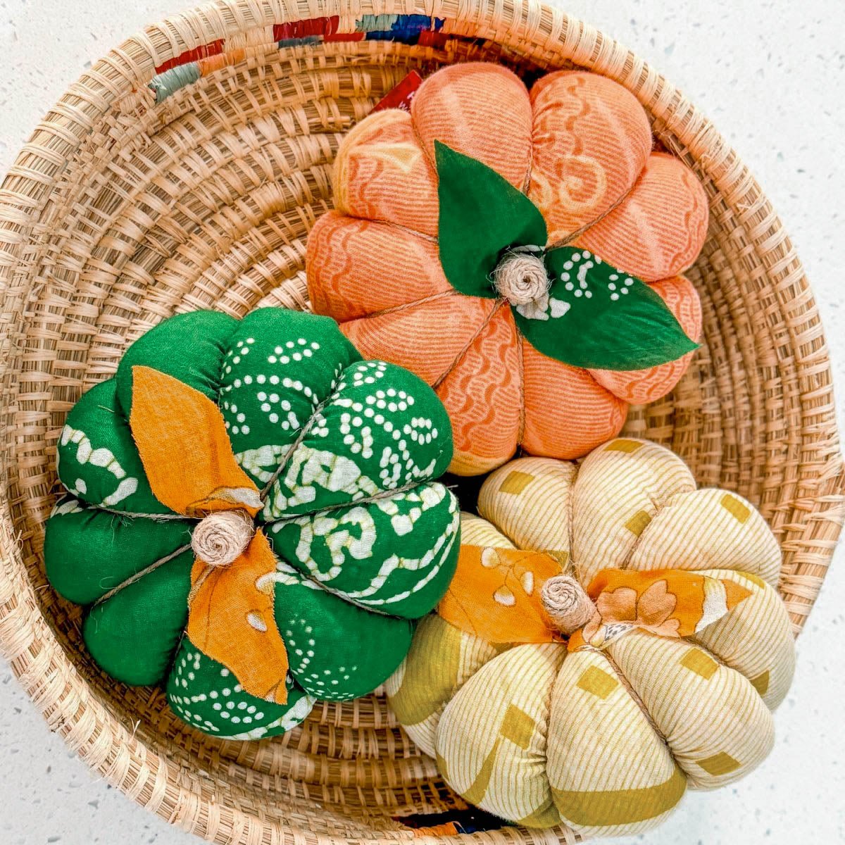 Saree Pumpkin Set | 3 Large - Asha Project Kantha-Saree-Handmade