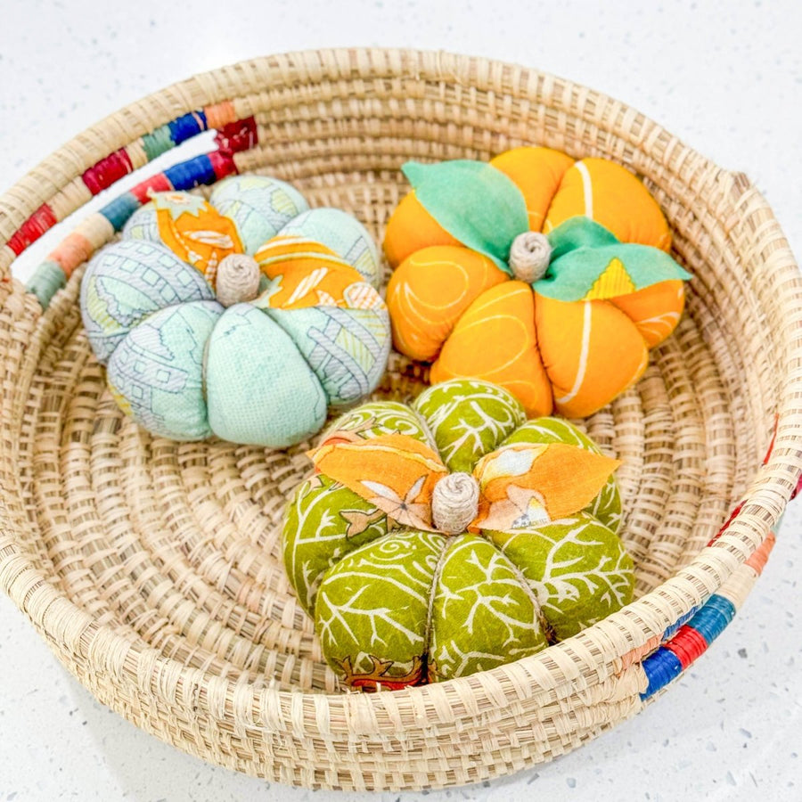 Saree Pumpkin Set | 3 Medium - Asha Project Kantha - Saree - Handmade