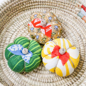 Saree Pumpkin Set | 3 Small - Asha Project Kantha - Saree - Handmade