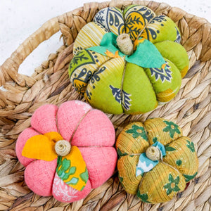 Saree Pumpkin Set | Set - Asha Project Kantha - Saree - Handmade