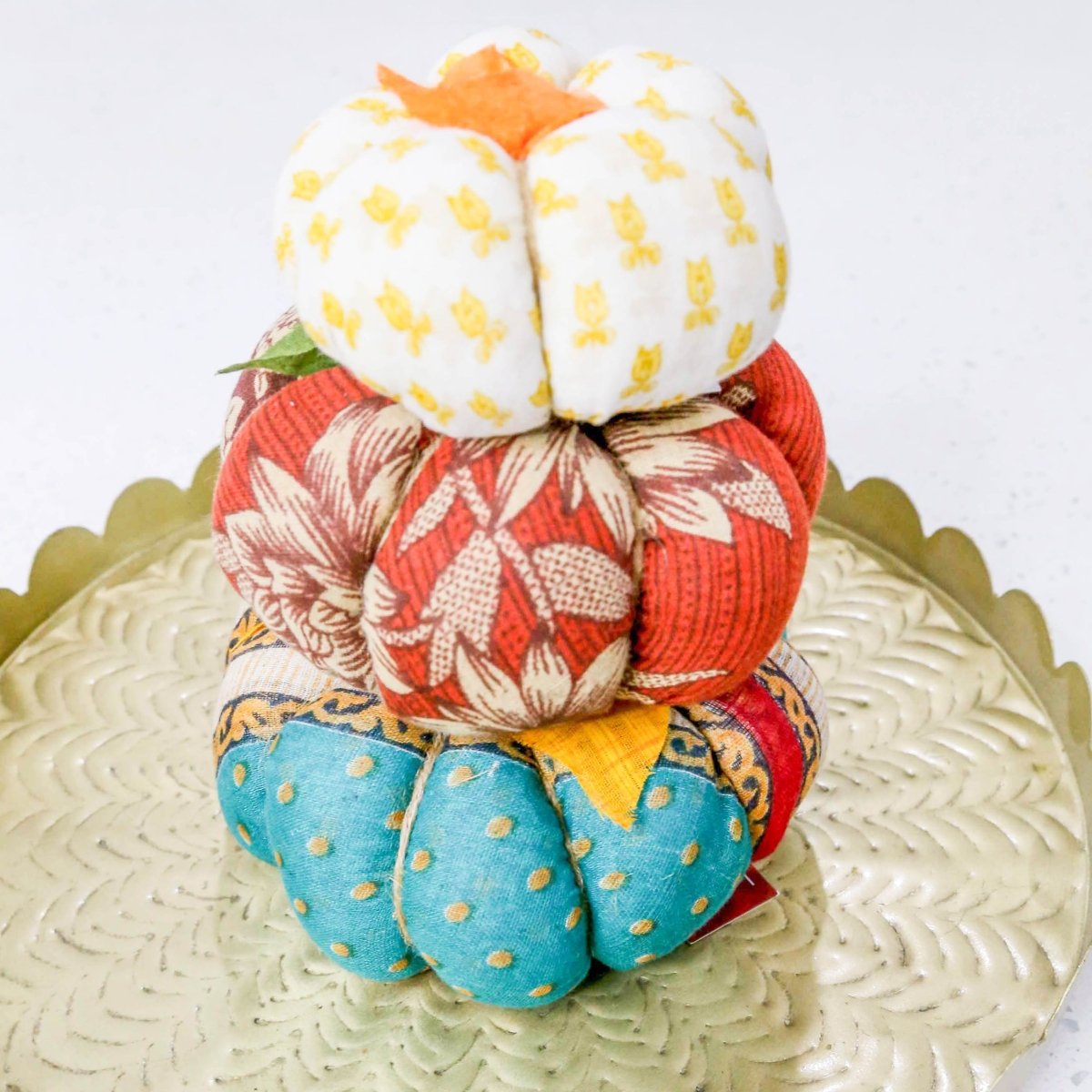 Saree Pumpkin Set | Set - Asha Project Kantha - Saree - Handmade