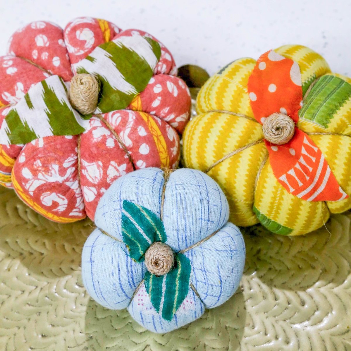 Saree Pumpkin Set | Set - Asha Project Kantha - Saree - Handmade