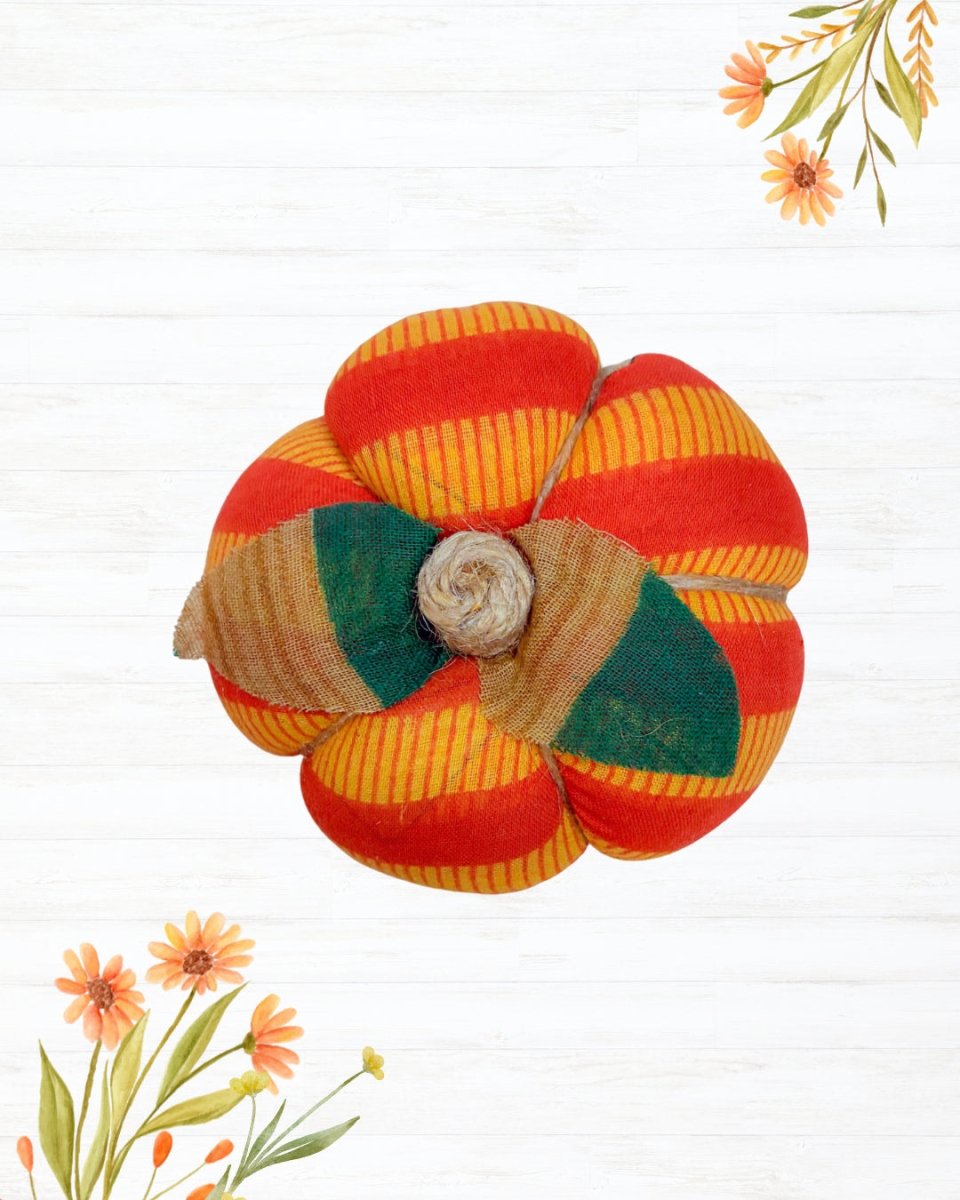 Saree Pumpkin | Small - Asha Project Kantha - Saree - Handmade