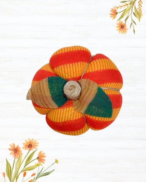 Saree Pumpkin | Small - Asha Project Kantha - Saree - Handmade