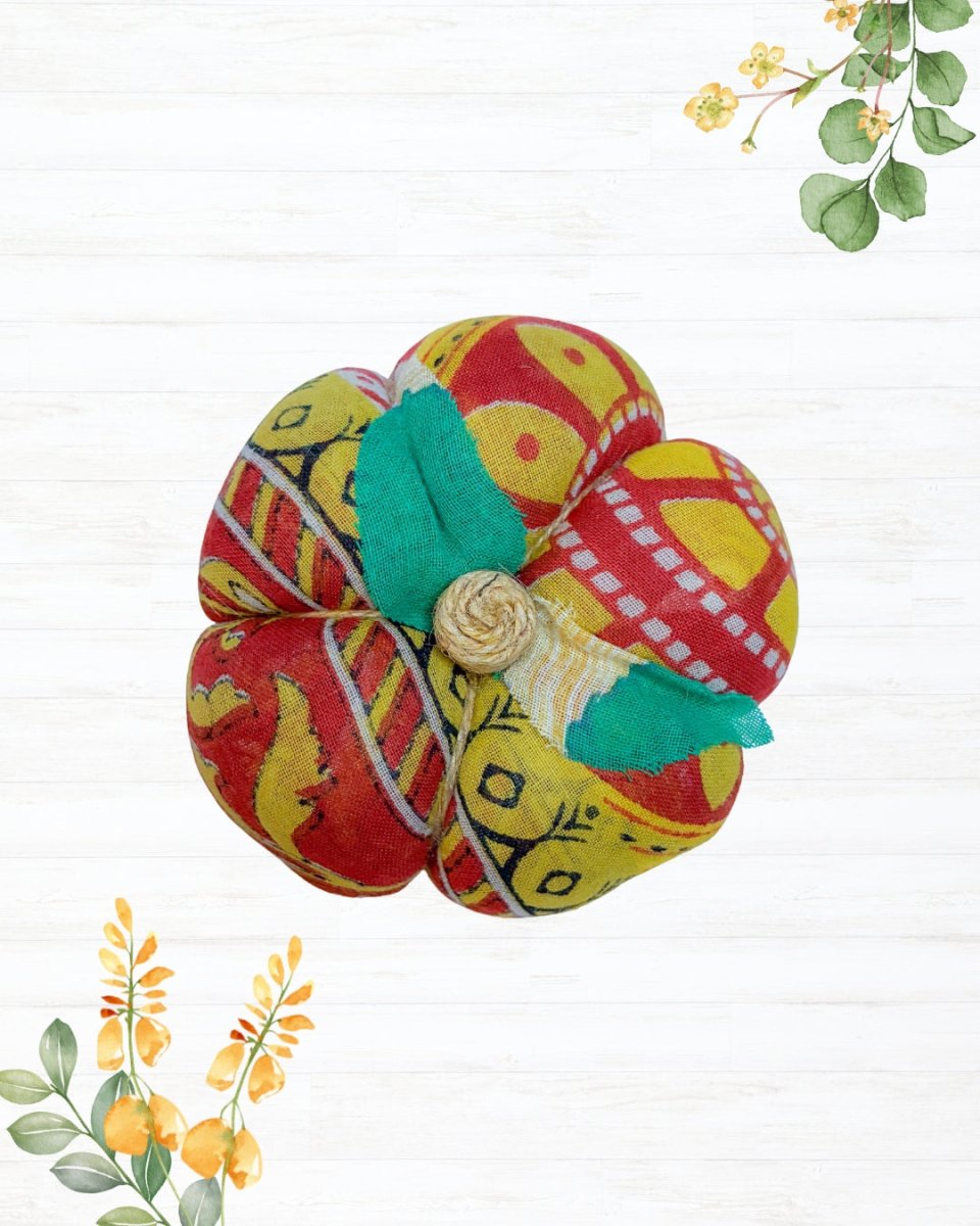 Saree Pumpkin | Small - Asha Project Kantha - Saree - Handmade