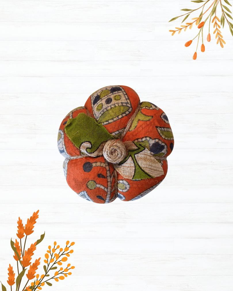 Saree Pumpkin | Small - Asha Project Kantha - Saree - Handmade