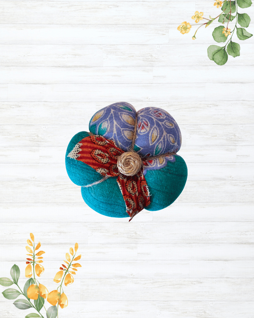 Saree Pumpkin | Small - Asha Project Kantha - Saree - Handmade