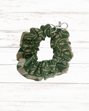 Saree Scrunchie Keychain - Asha Project Kantha-Saree-Handmade