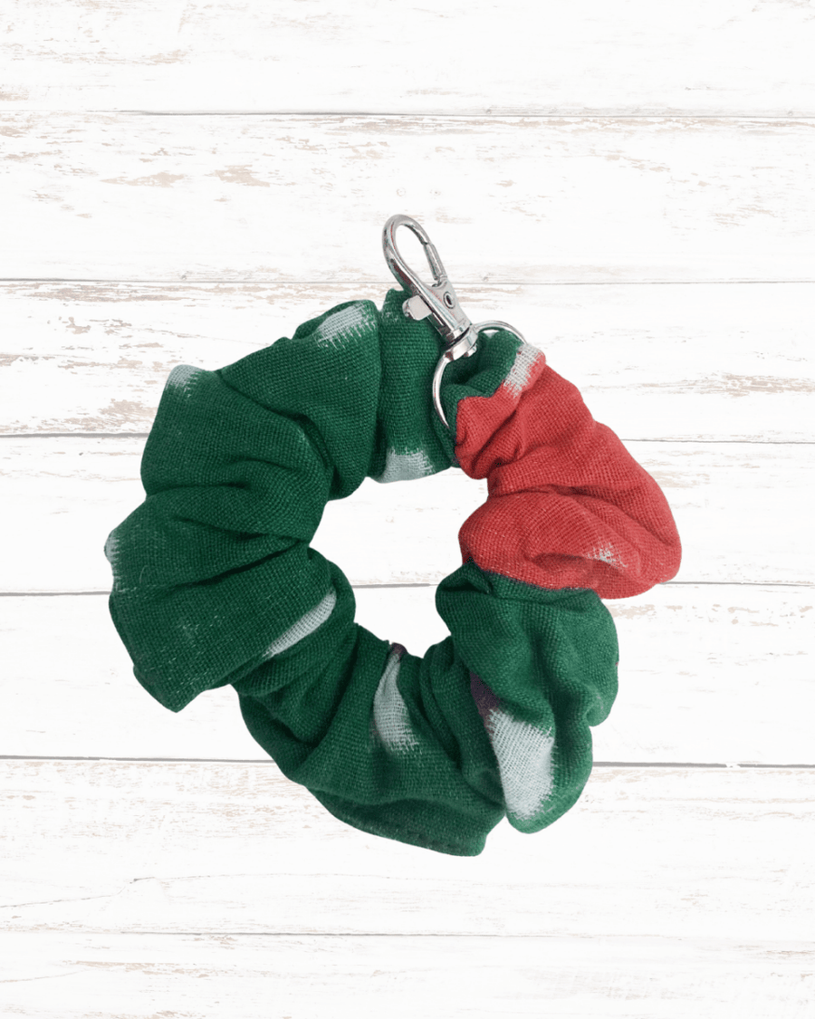 Saree Scrunchie Keychain - Asha Project Kantha-Saree-Handmade