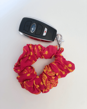 Saree Scrunchie Keychain - Asha Project Kantha-Saree-Handmade