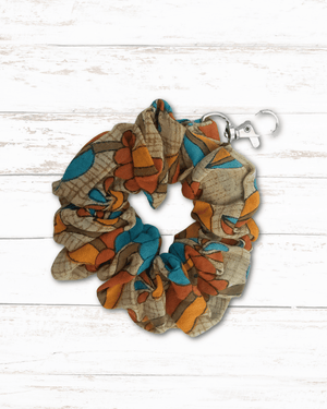 Saree Scrunchie Keychain - Asha Project Kantha-Saree-Handmade