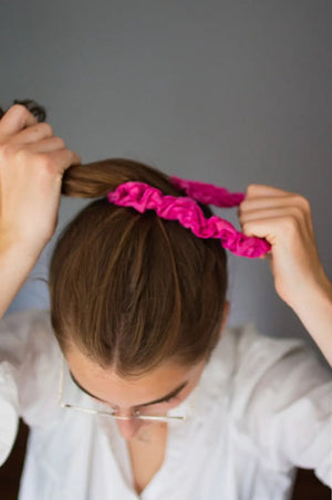 Saree Scrunchie Set - Asha Project Kantha - Saree - Handmade