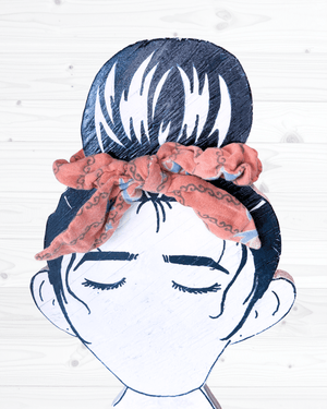 Saree Scrunchie with Bow - Asha Project Kantha - Saree - Handmade