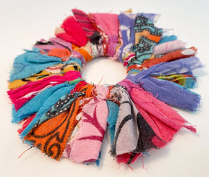 Saree Sunburst Coaster Set - Asha Project Kantha - Saree - Handmade