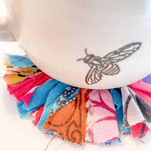 Saree Sunburst Coaster Set - Asha Project Kantha - Saree - Handmade