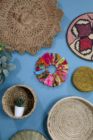 Saree Sunburst Set - Asha Project Kantha - Saree - Handmade