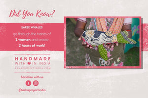 Saree Whale - Asha Project Kantha - Saree - Handmade