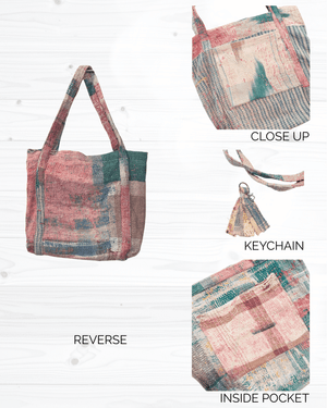 Vintage Kantha Bag - Asha Project Kantha-Saree-Handmade