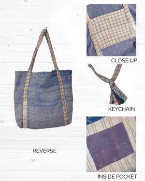 Vintage Kantha Bag - Asha Project Kantha - Saree - Handmade