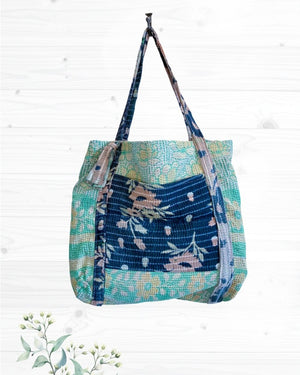 Vintage Kantha Bag - Asha Project Kantha - Saree - Handmade