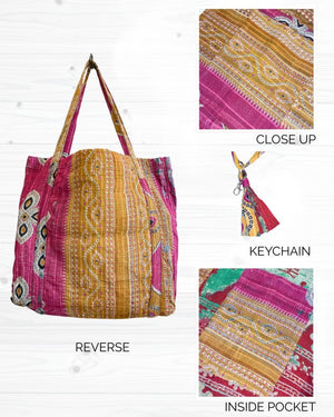 Vintage Kantha Bag - Asha Project Kantha - Saree - Handmade