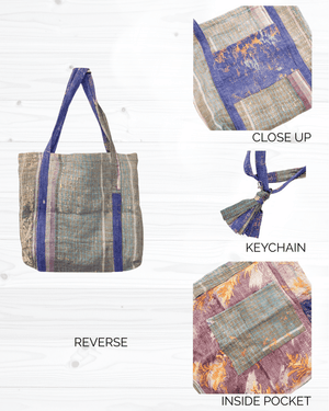 Vintage Kantha Bag - Asha Project Kantha-Saree-Handmade