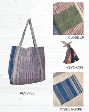 Vintage Kantha Bag - Asha Project Kantha - Saree - Handmade
