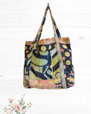 Vintage Kantha Bag - Asha Project Kantha - Saree - Handmade