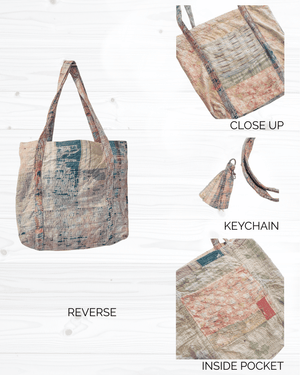 Vintage Kantha Bag - Asha Project Kantha-Saree-Handmade