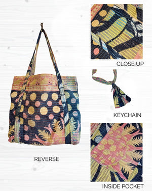 Vintage Kantha Bag - Asha Project Kantha - Saree - Handmade