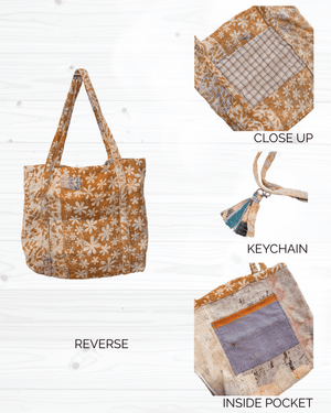 Vintage Kantha Bag - Asha Project Kantha-Saree-Handmade