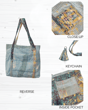 Vintage Kantha Bag - Asha Project Kantha-Saree-Handmade