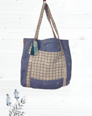 Vintage Kantha Bag - Asha Project Kantha - Saree - Handmade