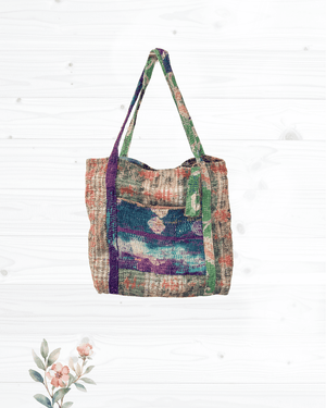 Vintage Kantha Bag - Asha Project Kantha-Saree-Handmade