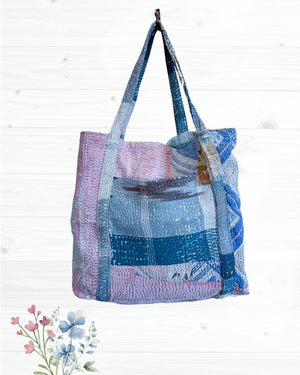 Vintage Kantha Bag - Asha Project Kantha - Saree - Handmade