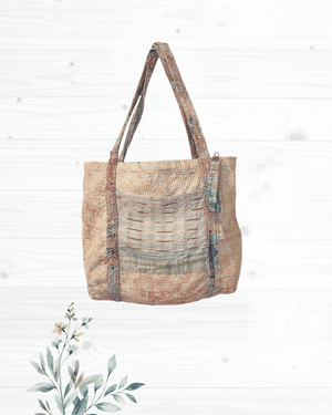 Vintage Kantha Bag - Asha Project Kantha-Saree-Handmade