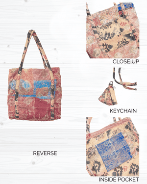 Vintage Kantha Bag - Asha Project Kantha-Saree-Handmade