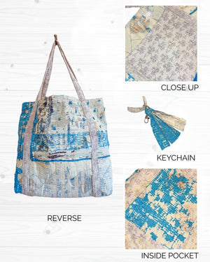Vintage Kantha Bag - Asha Project Kantha - Saree - Handmade