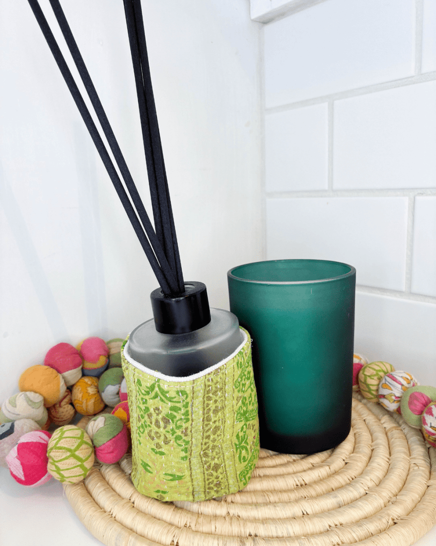 Vintage Kantha Basket | 3 in - Asha Project Kantha - Saree - Handmade