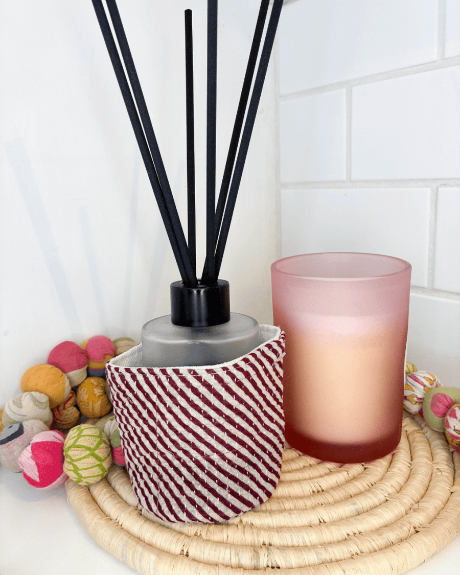 Vintage Kantha Basket | 3 in - Asha Project Kantha - Saree - Handmade