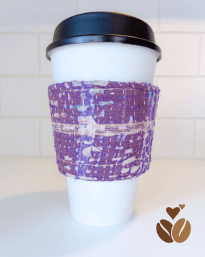 Vintage Kantha Coffee Cozy - Asha Project Kantha - Saree - Handmade