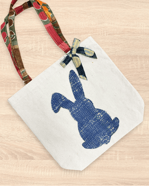 Vintage Kantha Easter Tote | Bunny - Asha Project Kantha - Saree - Handmade
