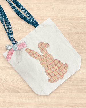Vintage Kantha Easter Tote | Bunny - Asha Project Kantha - Saree - Handmade