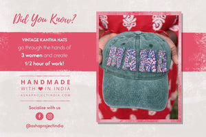 Vintage Kantha Hat | Mama - Asha Project Kantha - Saree - Handmade