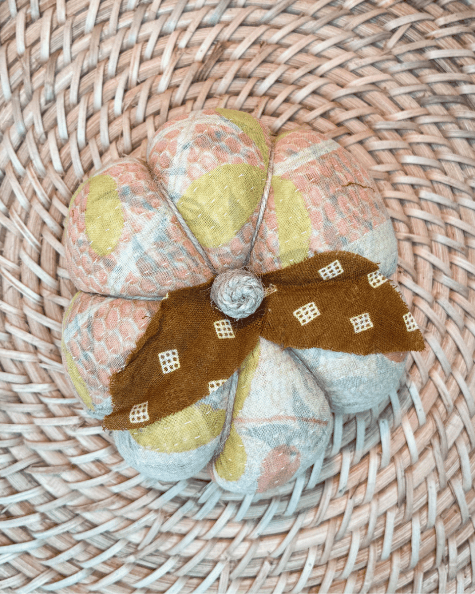 Vintage Kantha Pumpkin | Medium - Asha Project Kantha-Saree-Handmade