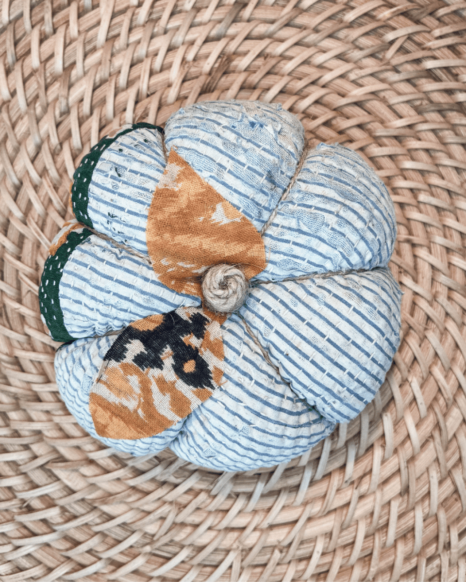 Vintage Kantha Pumpkin | Medium - Asha Project Kantha-Saree-Handmade