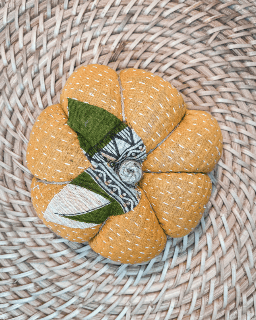 Vintage Kantha Pumpkin | Medium - Asha Project Kantha-Saree-Handmade