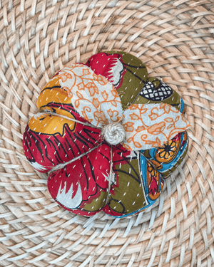 Vintage Kantha Pumpkin | Medium - Asha Project Kantha-Saree-Handmade
