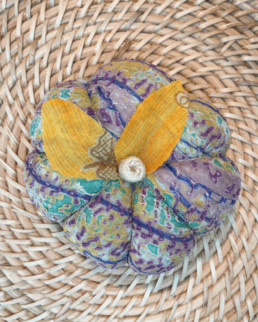 Vintage Kantha Pumpkin | Medium - Asha Project Kantha-Saree-Handmade